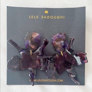 Lele Sadoughi lily earrings - purple tortoise shell